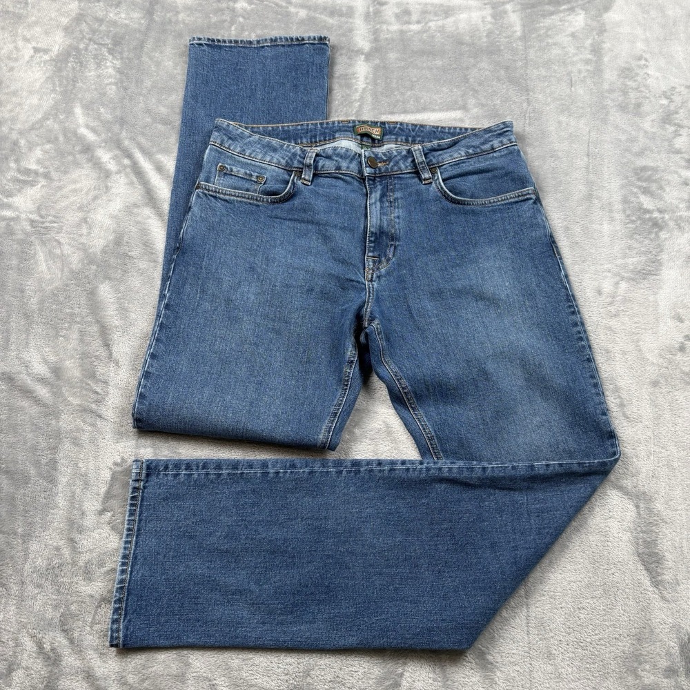 Tecovas Men's Straight Jeans in Medium Blue Denim